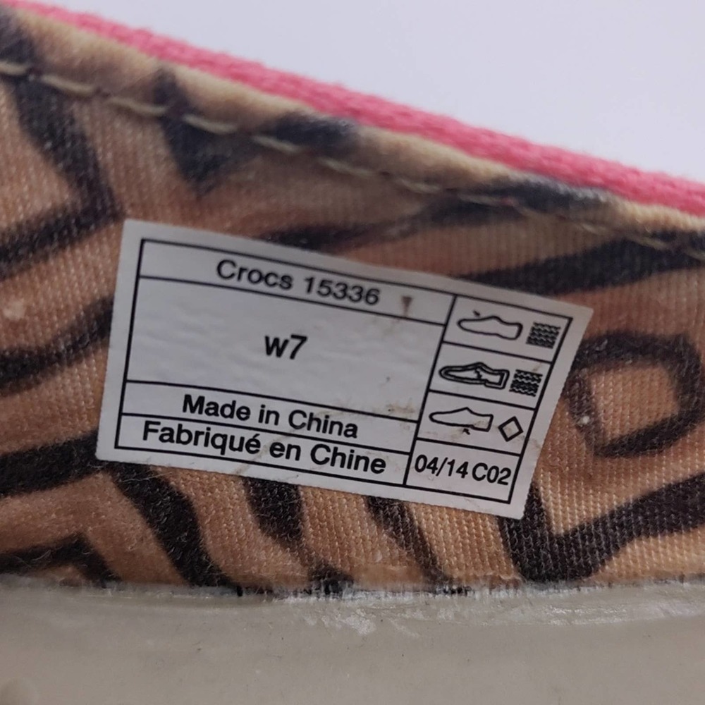 Crocs angle line flats slip on loafers women's size 7 concrete pink - Picture 6 of 9